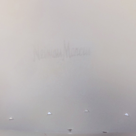 EDDIE BORGO for NEIMAN MARCUS Laser Cut Jelly light gray cosmetic tote. - Picture 7 of 8